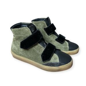 New! Authentic Leather Crown Suede Velvet High Top Sneakers